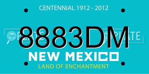 8883DM New Mexico License Plate