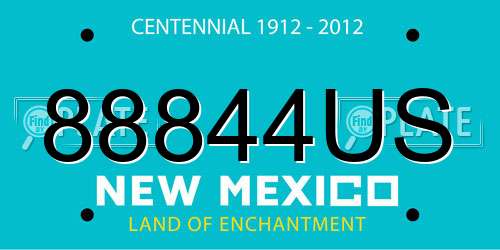 88844US New Mexico License Plate