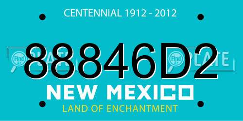 88846D2 New Mexico License Plate