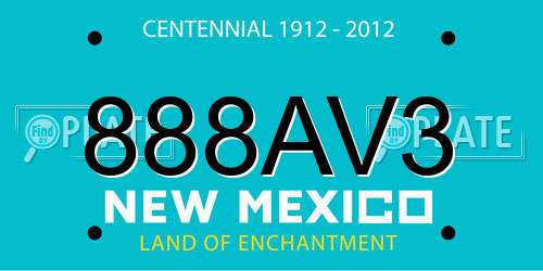 888AV3 New Mexico License Plate