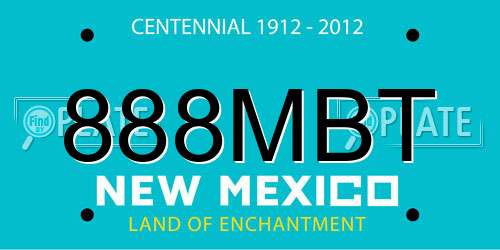 888MBT New Mexico License Plate