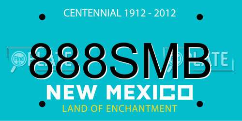 888SMB New Mexico License Plate