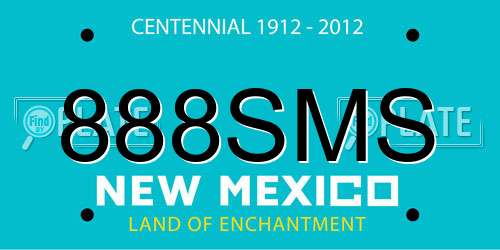 888SMS New Mexico License Plate