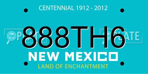 888TH6 New Mexico License Plate