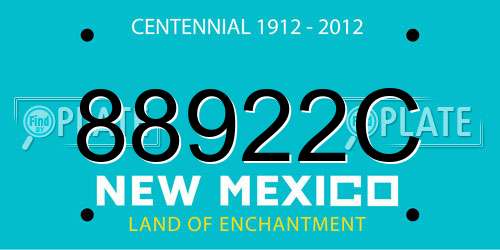 88922C New Mexico License Plate