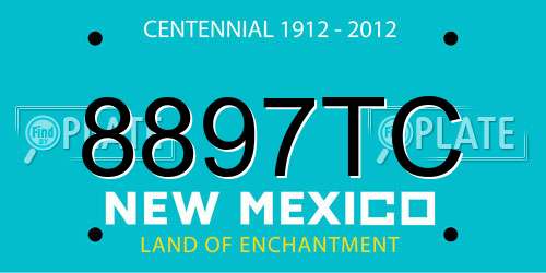 8897TC New Mexico License Plate