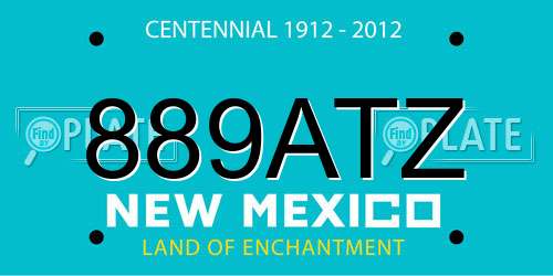 889ATZ New Mexico License Plate