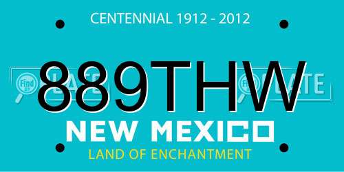 889THW New Mexico License Plate
