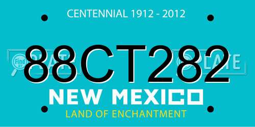 88CT282 New Mexico License Plate