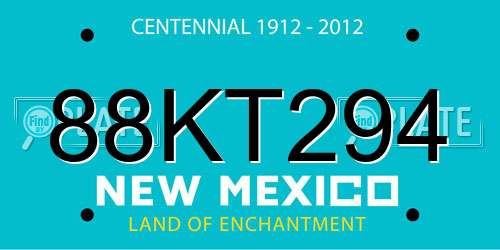 88KT294 New Mexico License Plate