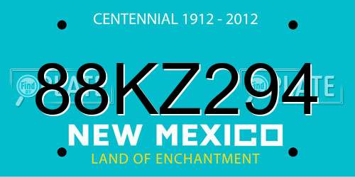 88KZ294 New Mexico License Plate