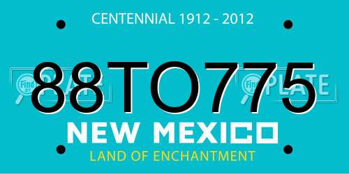 88TO775 New Mexico License Plate
