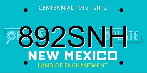 892SNH New Mexico License Plate