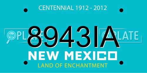 8943IA New Mexico License Plate