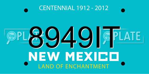8949IT New Mexico License Plate