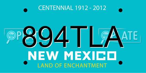 894TLA New Mexico License Plate
