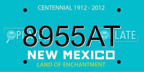 8955AT New Mexico License Plate