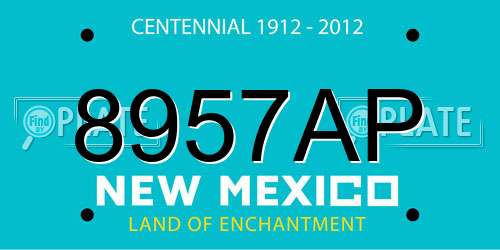 8957AP New Mexico License Plate
