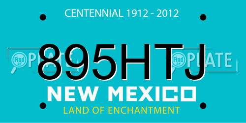 895HTJ New Mexico License Plate