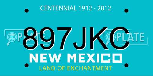 897JKC New Mexico License Plate
