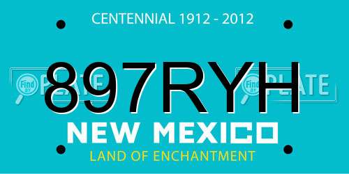 897RYH New Mexico License Plate