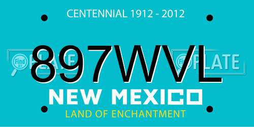 897WVL New Mexico License Plate