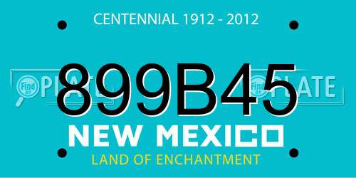899B45 New Mexico License Plate