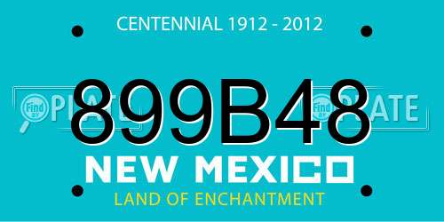 899B48 New Mexico License Plate