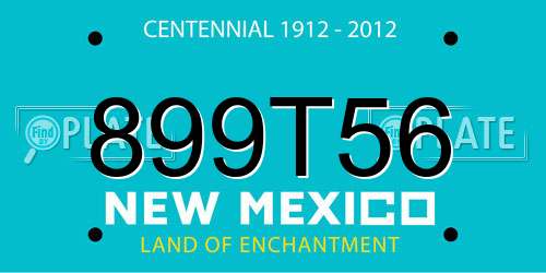 899T56 New Mexico License Plate