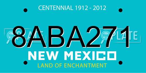 8ABA271 New Mexico License Plate