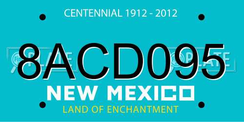 8ACD095 New Mexico License Plate
