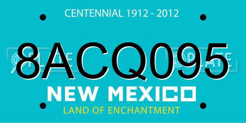 8ACQ095 New Mexico License Plate
