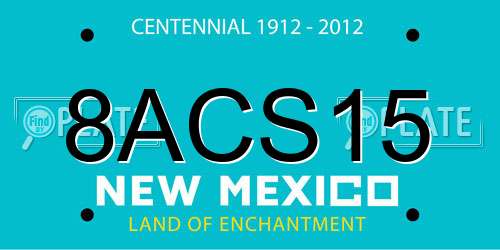 8ACS15 New Mexico License Plate
