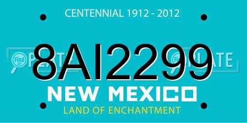 8AI2299 New Mexico License Plate