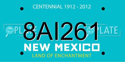 8AI261 New Mexico License Plate
