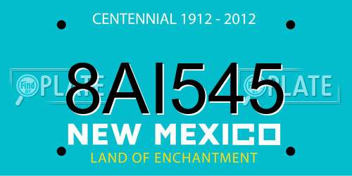8AI545 New Mexico License Plate