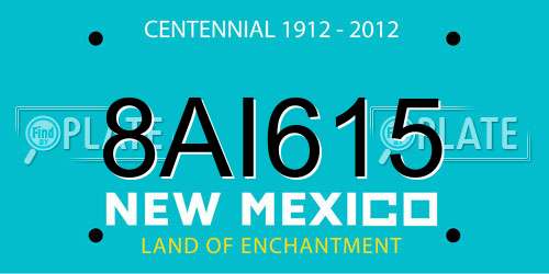 8AI615 New Mexico License Plate