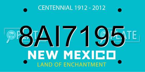 8AI7195 New Mexico License Plate