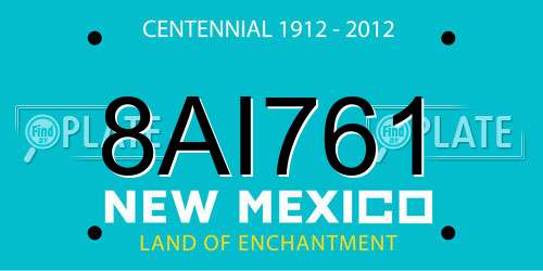 8AI761 New Mexico License Plate