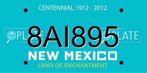 8AI895 New Mexico License Plate