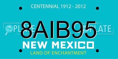 8AIB95 New Mexico License Plate