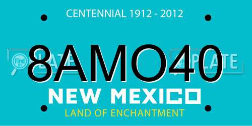 8AMO40 New Mexico License Plate
