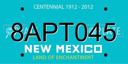 8APT045 New Mexico License Plate