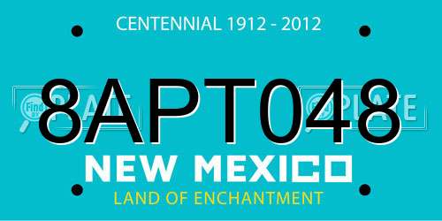 8APT048 New Mexico License Plate