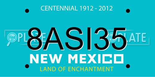 8ASI35 New Mexico License Plate