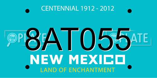 8AT055 New Mexico License Plate