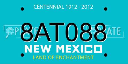 8AT088 New Mexico License Plate