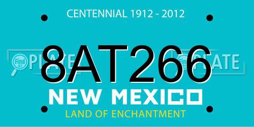 8AT266 New Mexico License Plate