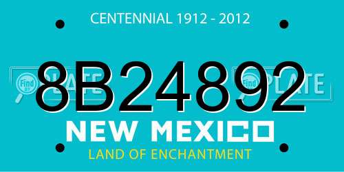 8B24892 New Mexico License Plate
