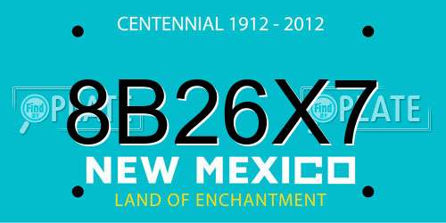 8B26X7 New Mexico License Plate
